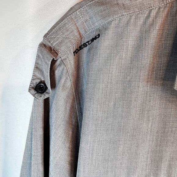 7 Diamonds Men’s Grey Button Down Shirt XL Contrast Trim Cotton - Picture 6 of 7